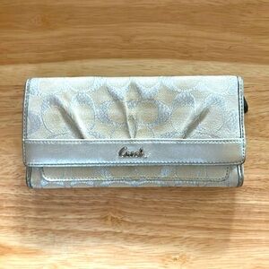 Coach silver wallet
